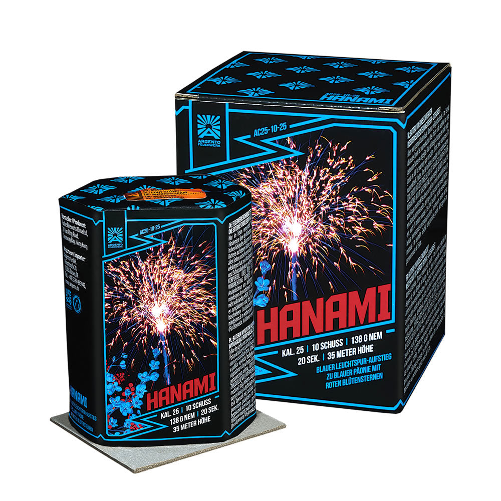 Argento Hanami 10 schuss Feuerwerksbatterie