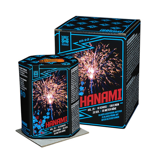 Argento Hanami 10 schuss Feuerwerksbatterie