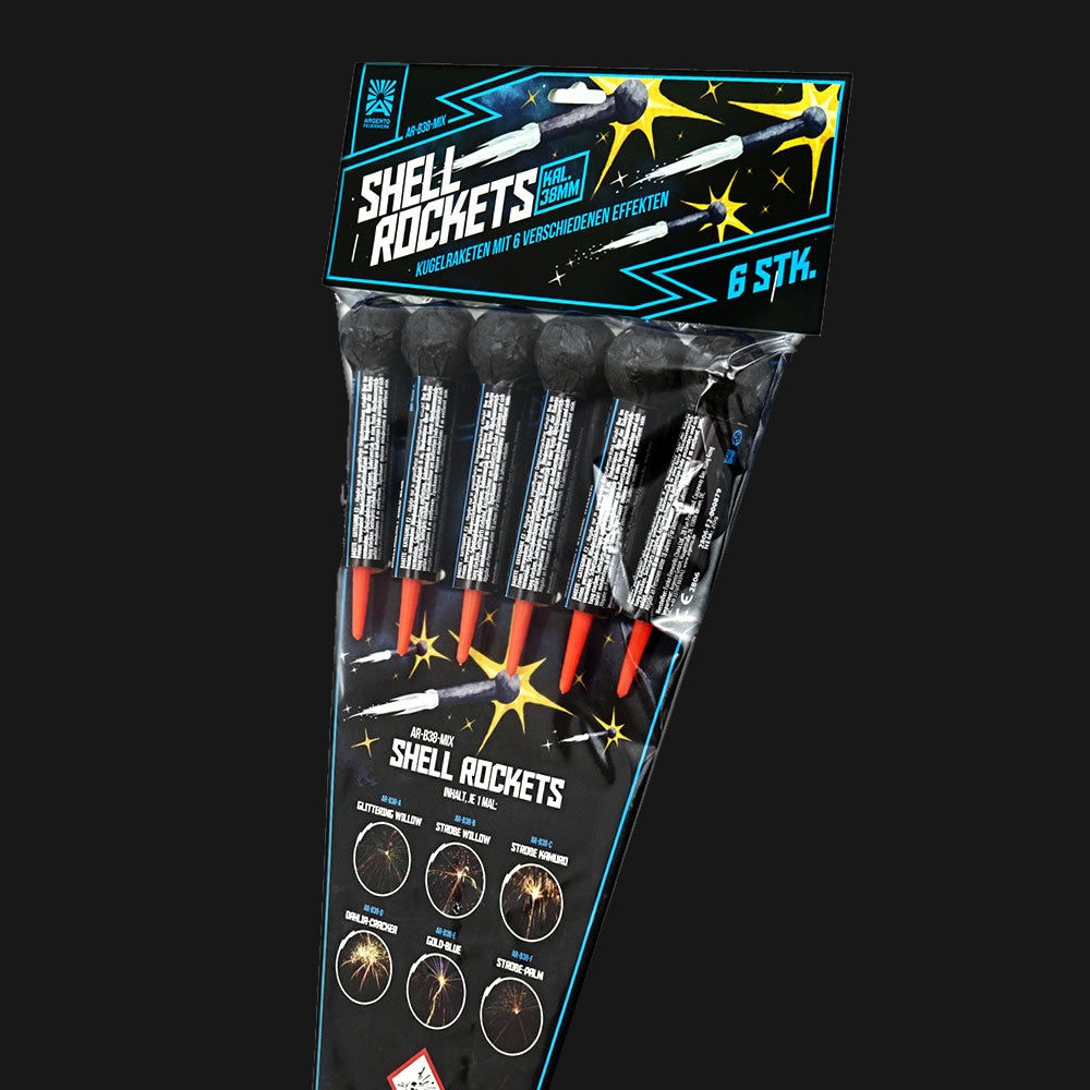 Argento Shellrockets Cal. 38mm – 6er Kugelraketen-Set (F2)