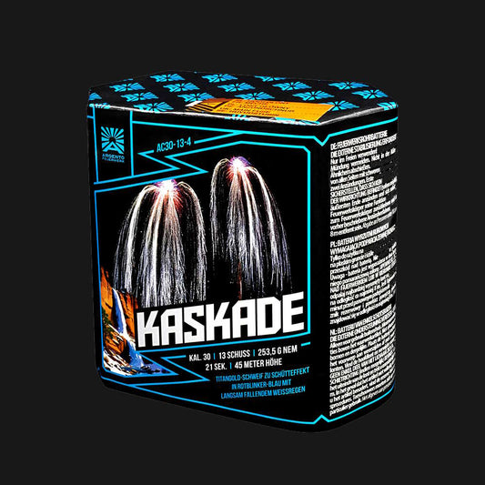 Argento Kaskade 13-Schuss 30mm Feuerwerksbatterie mit leisem Weißregen-Schütteffekt