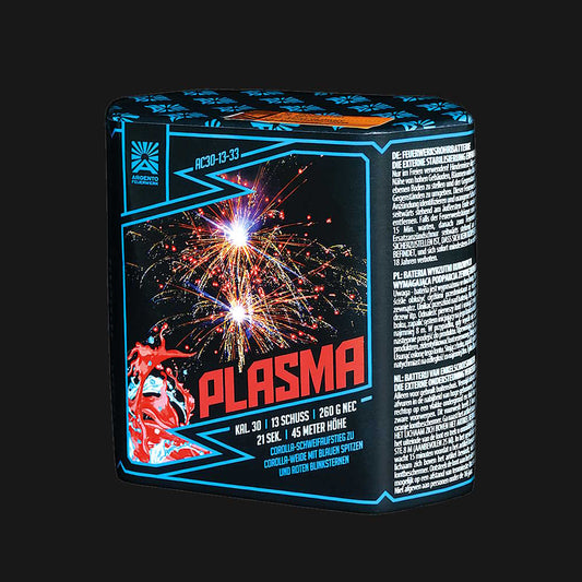 Argento Plasma 13-Schuss 30mm Feuerwerksbatterie mit Corolla-Goldweide