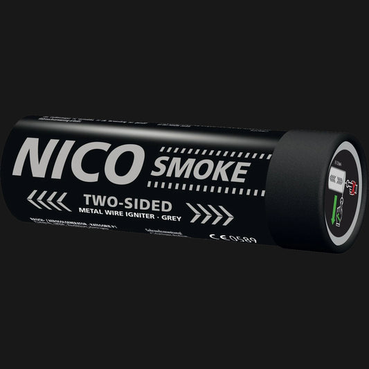 Schwarze Nico Smoke Two-Sided Rauchgranate P1 mit beidseitigem Ausstoß